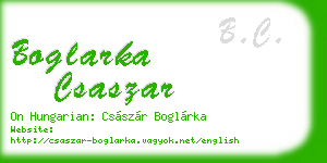 boglarka csaszar business card