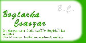 boglarka csaszar business card